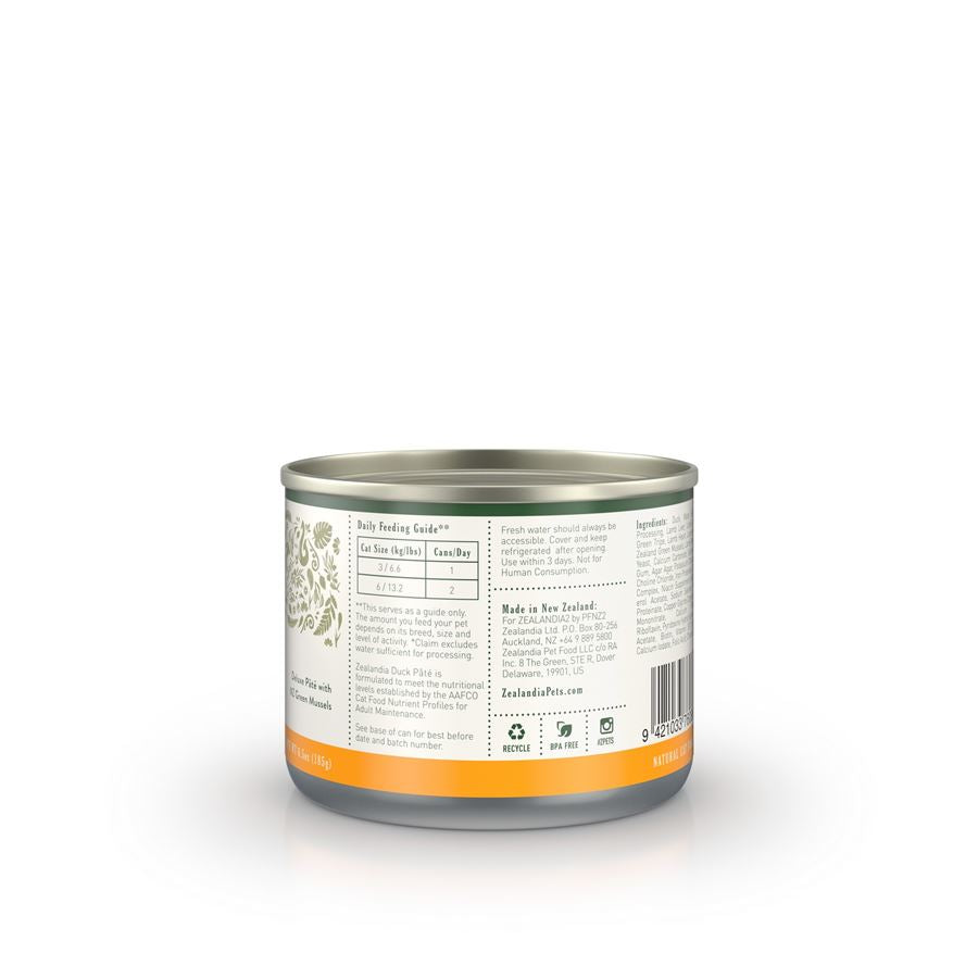 zealandia cat // free-run duck pate premium wet canned food (185g)