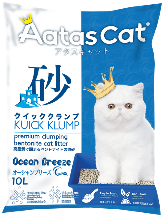 aatas cat // kuick klump bentonite cat litter ocean breeze (10L)