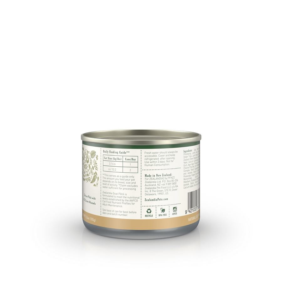 zealandia cat // wild goat pate premium wet canned food (185g)