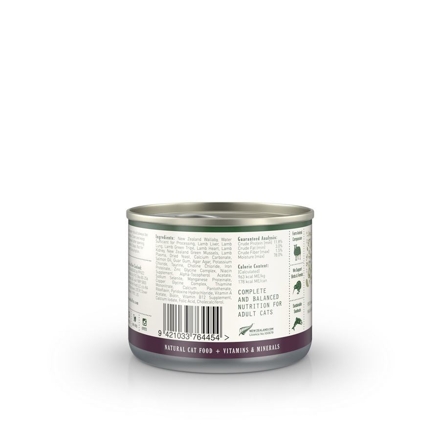 zealandia cat // wild wallaby pate premium wet canned food (185g)