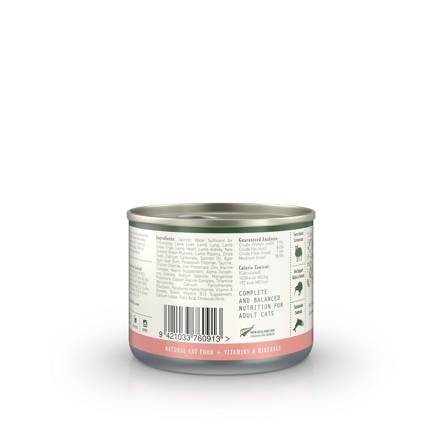 zealandia cat // king salmon fish pate wet canned food (185g)