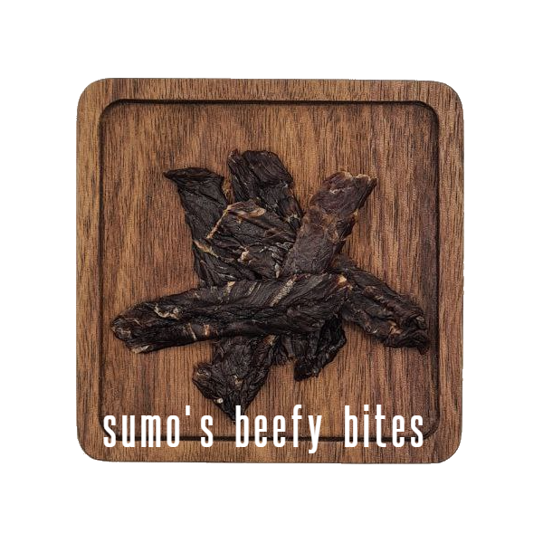 sumo's beefy bites // air-dried raw aus. fresh top-side beef jerky